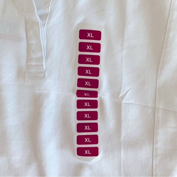 Nine West Women’s Short Sleeve Contemporary White V-Neck Top Size XL NWT - Picture 8 of 9